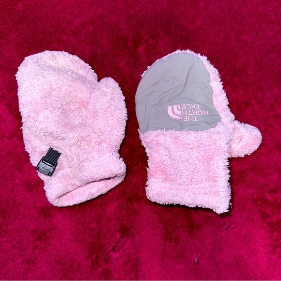 Toddler The North Face Mittens Pink/Gray - Picture 1 of 2